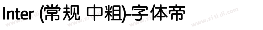 Inter (常规 中粗)字体转换
